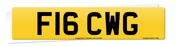 Registration number F16 CWG